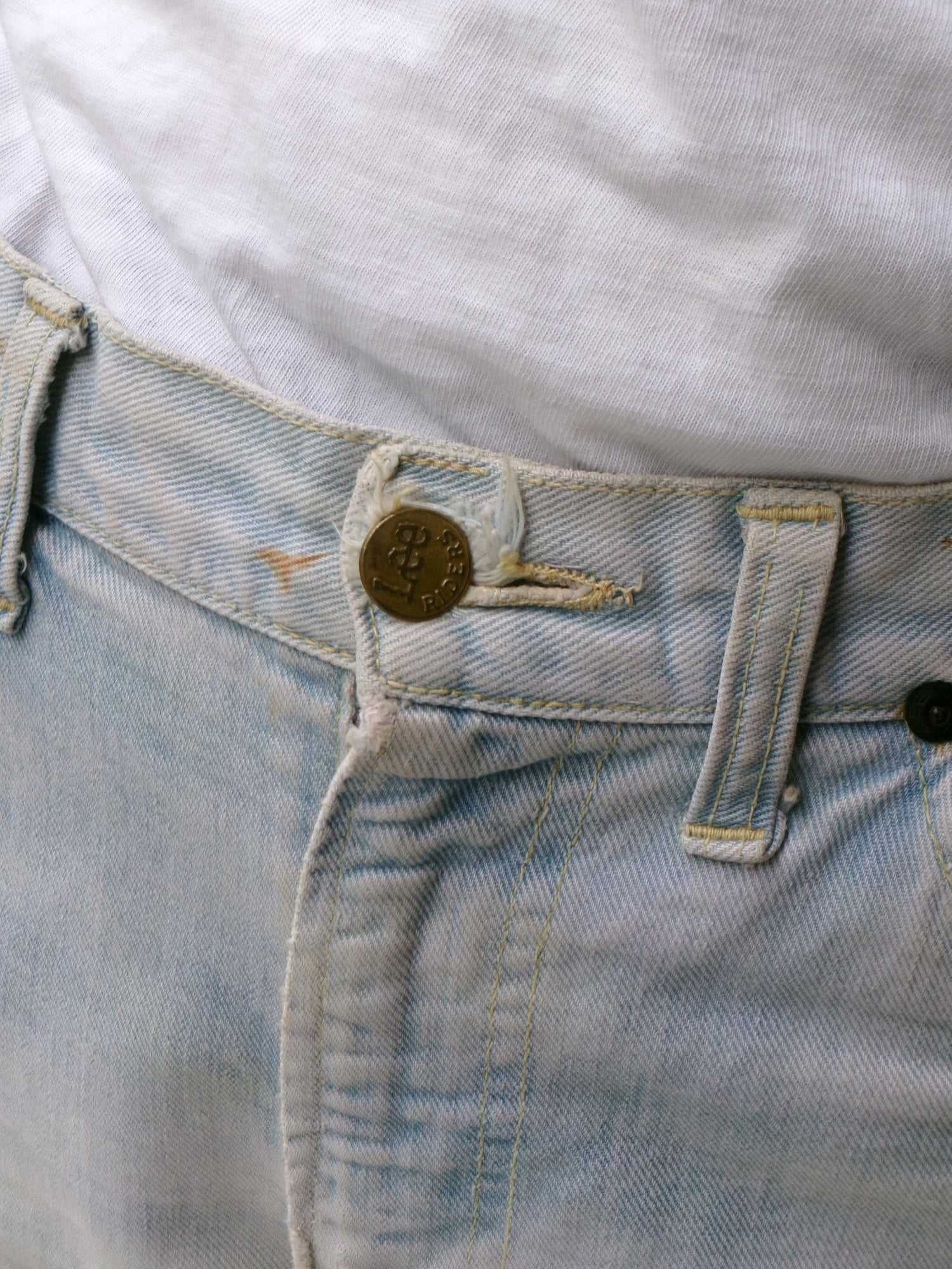 70s Lee custom made slit denim pants　