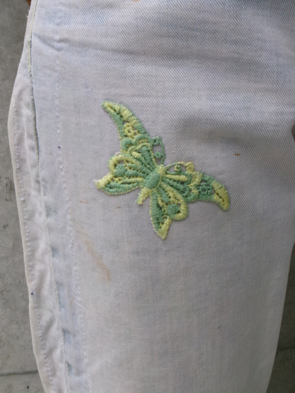 70s Lee custom made slit denim pants　