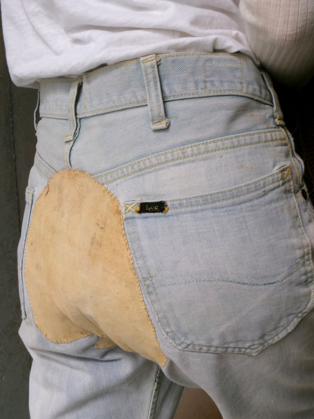 70s Lee custom made slit denim pants　