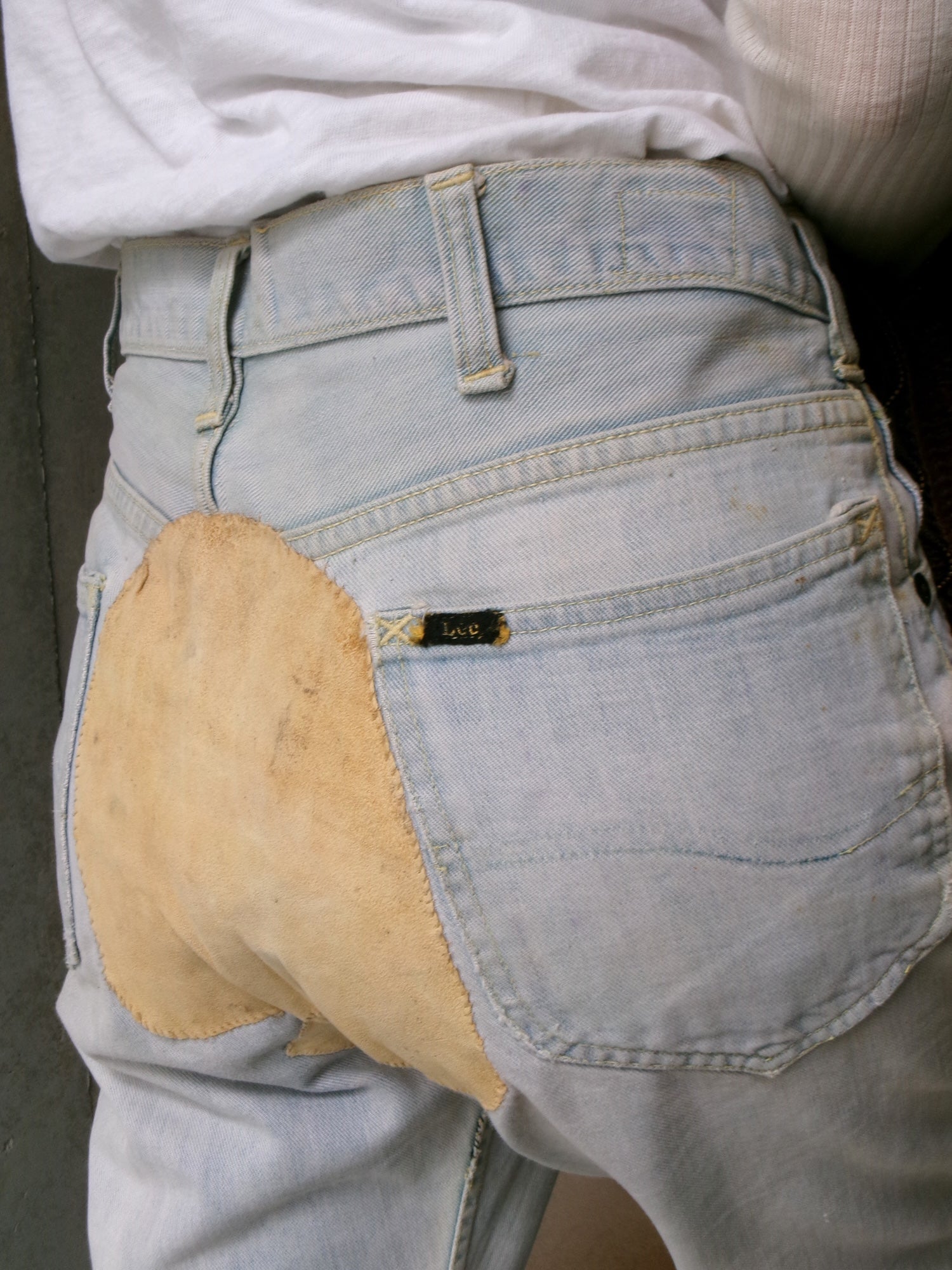 70s Lee custom made slit denim pants　