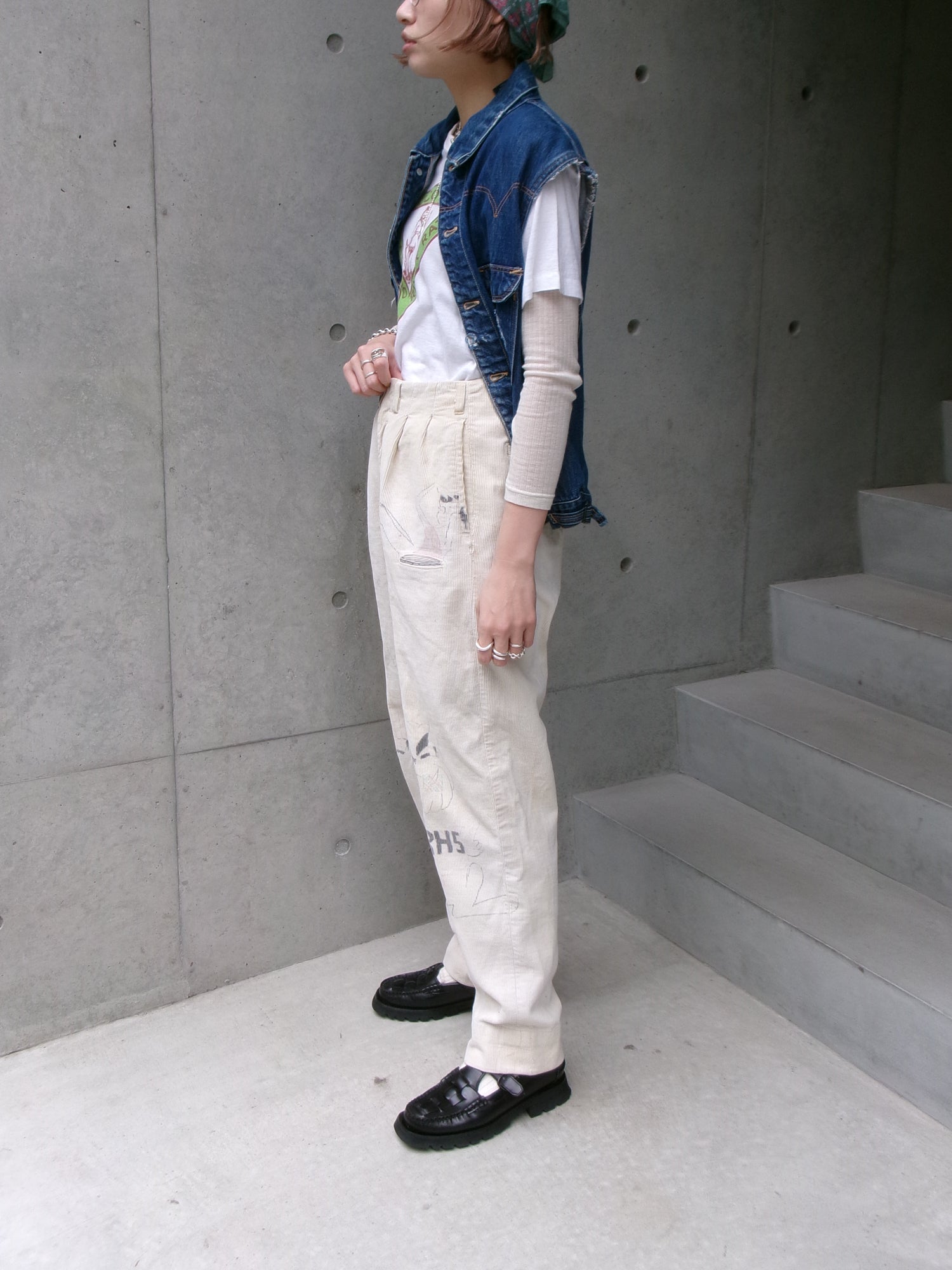 50s painted senior corduroy memorial pants