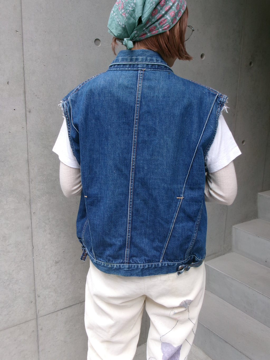 50s K-ALLS denim cut off vest