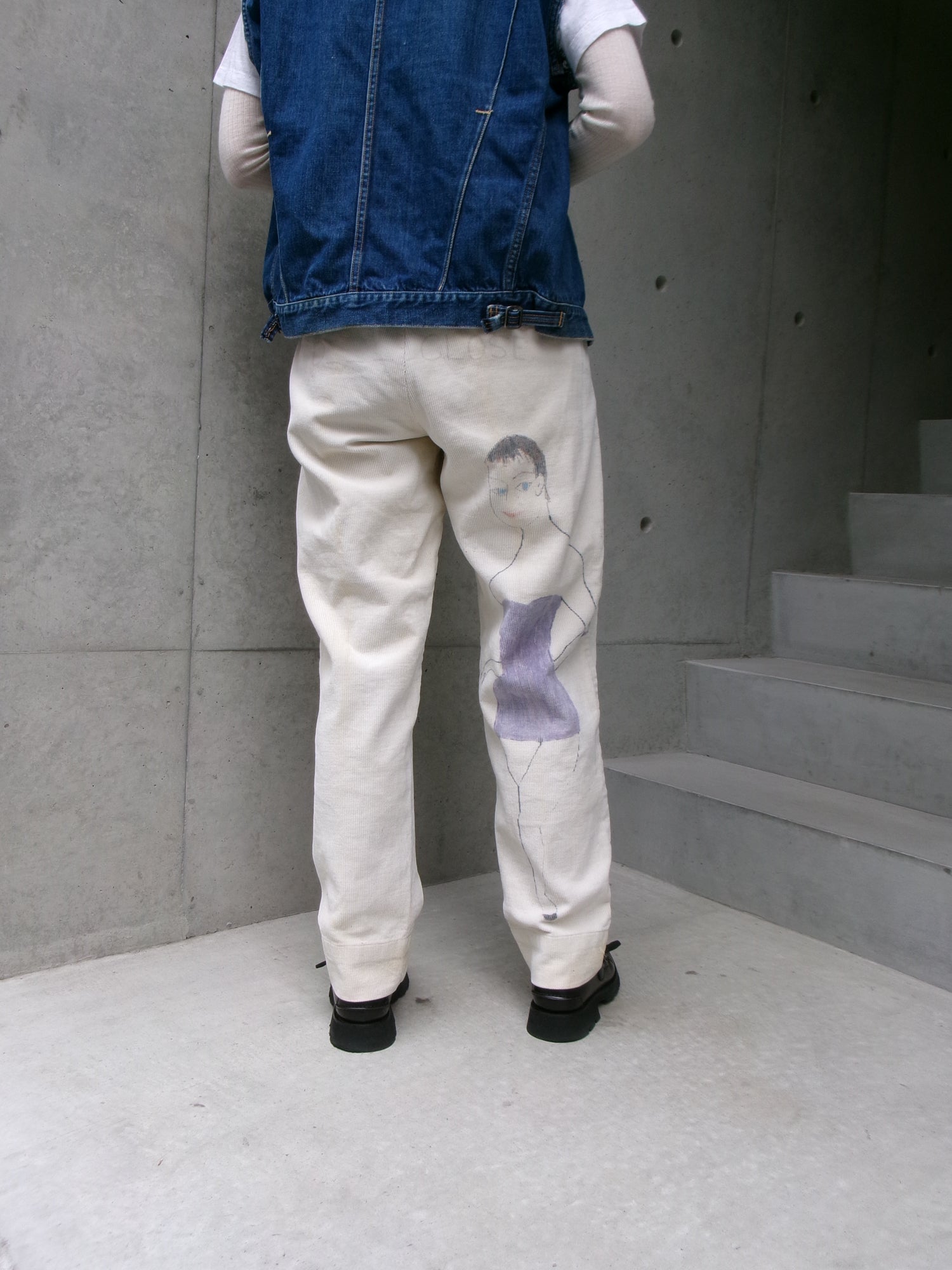 50s painted senior corduroy memorial pants