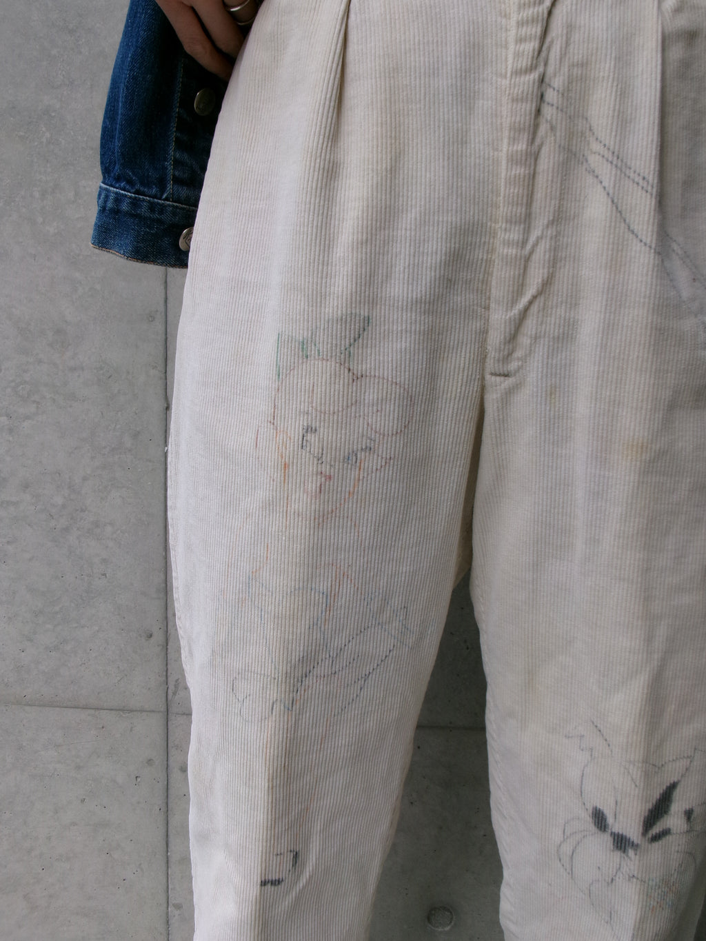 50s painted senior corduroy memorial pants