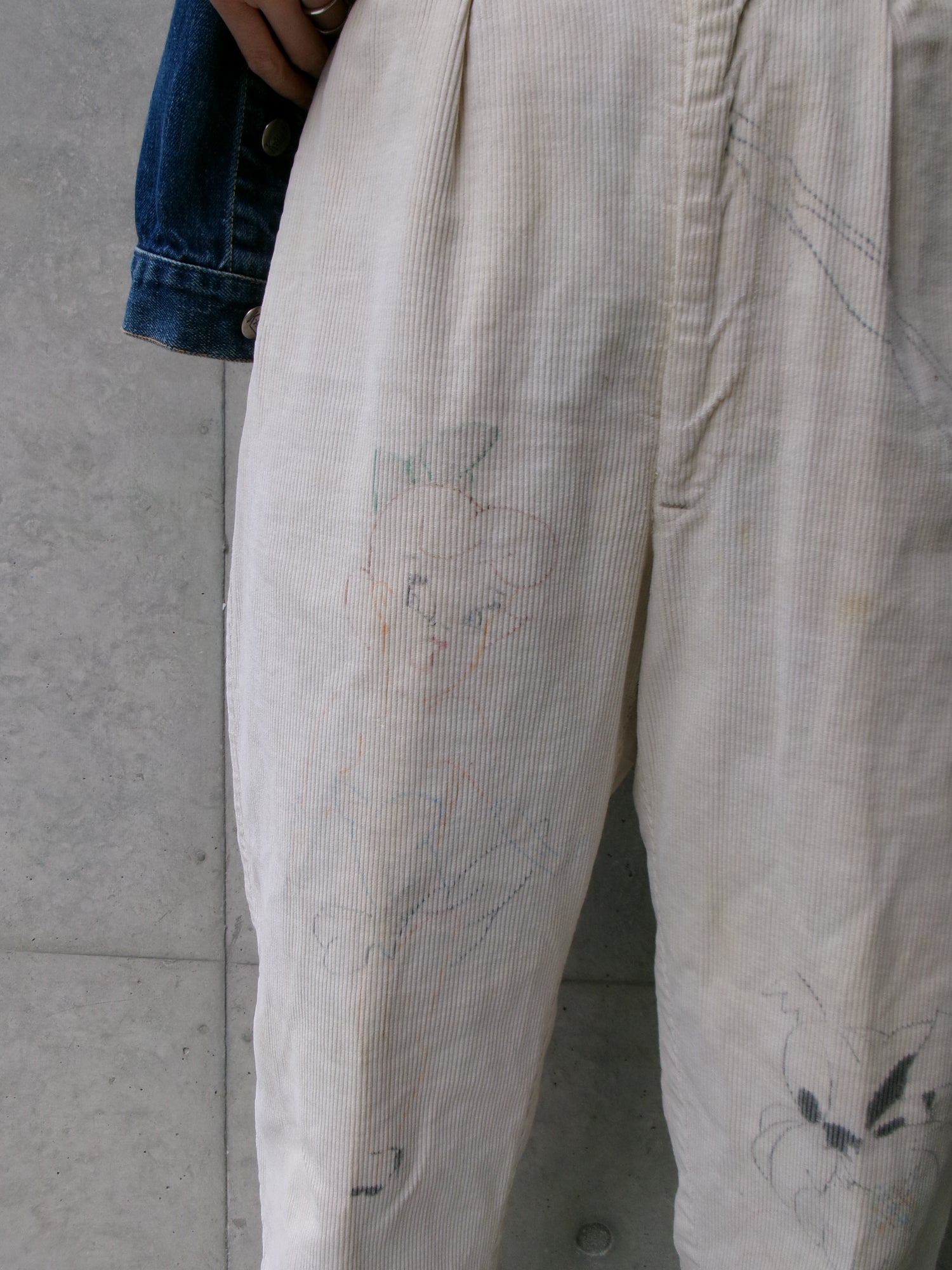 50s painted senior corduroy memorial pants