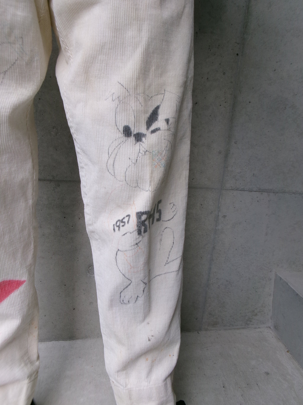 50s painted senior corduroy memorial pants