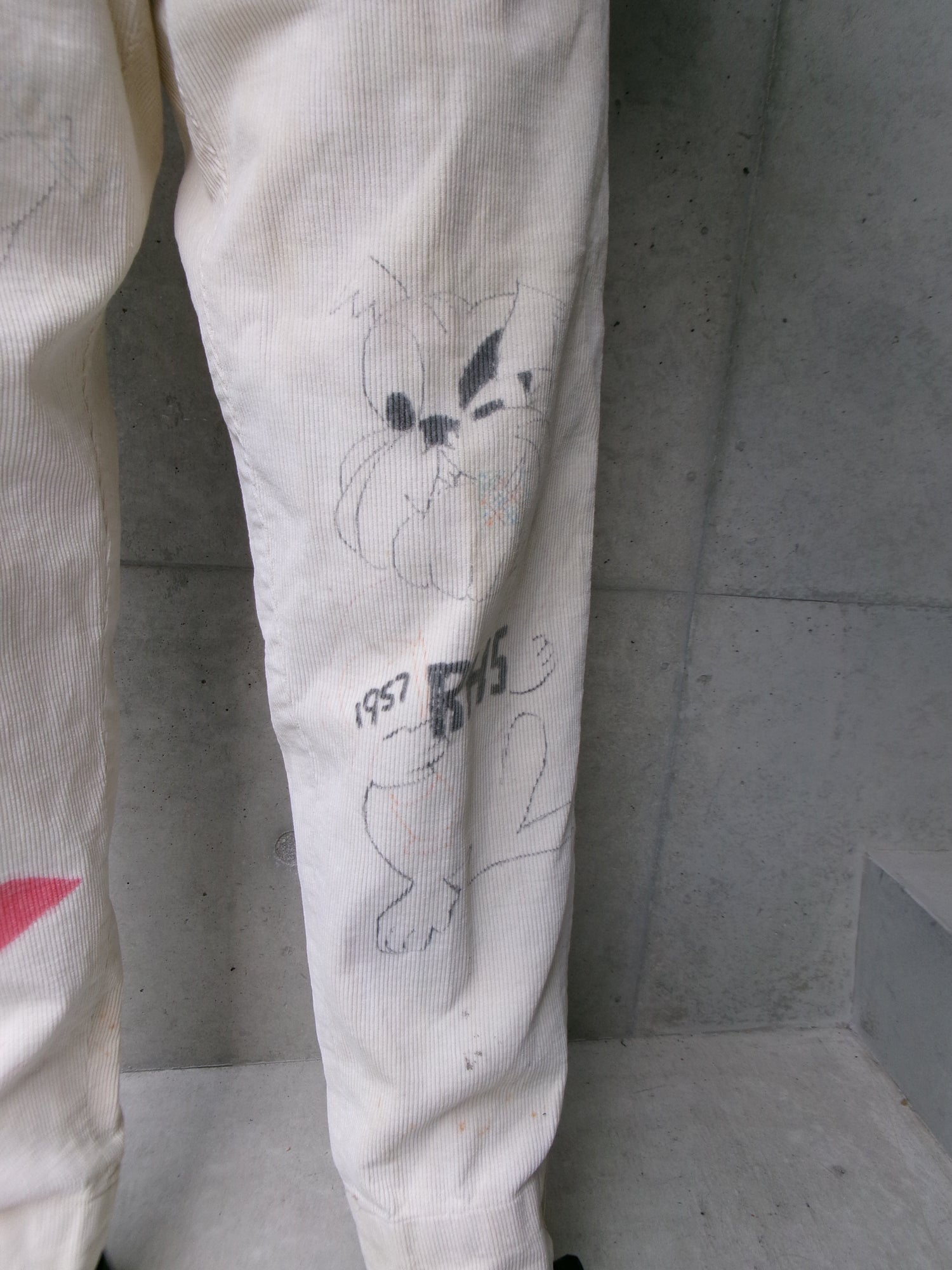 50s painted senior corduroy memorial pants