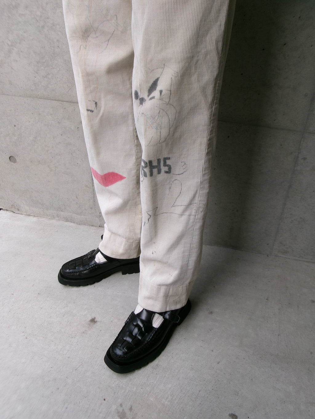 50s painted senior corduroy memorial pants