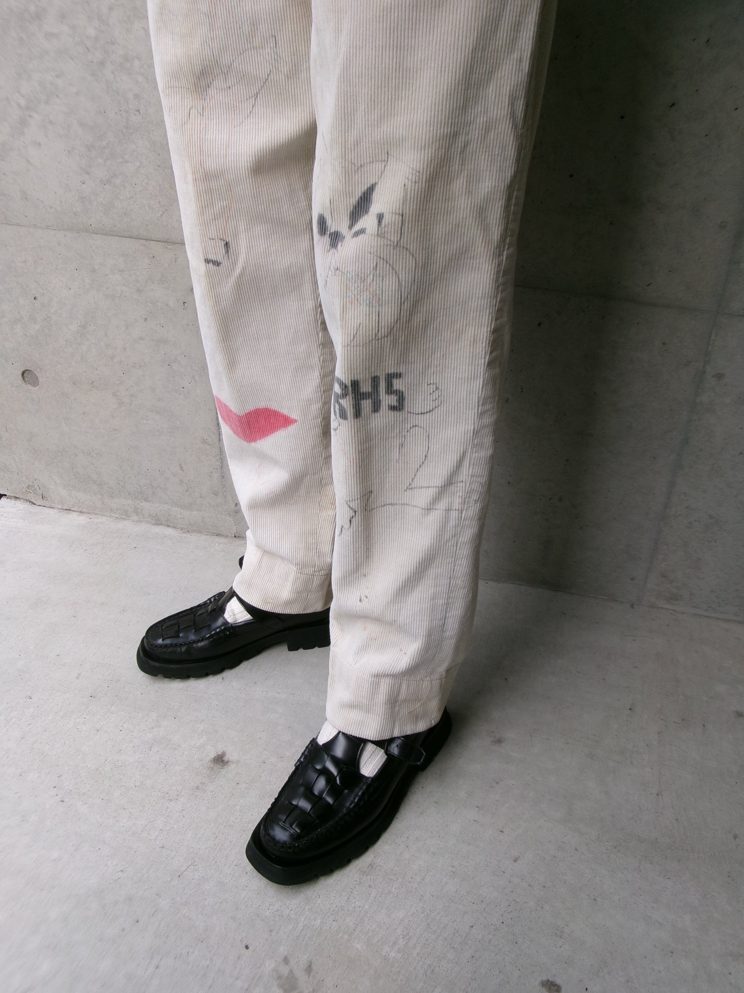 50s painted senior corduroy memorial pants