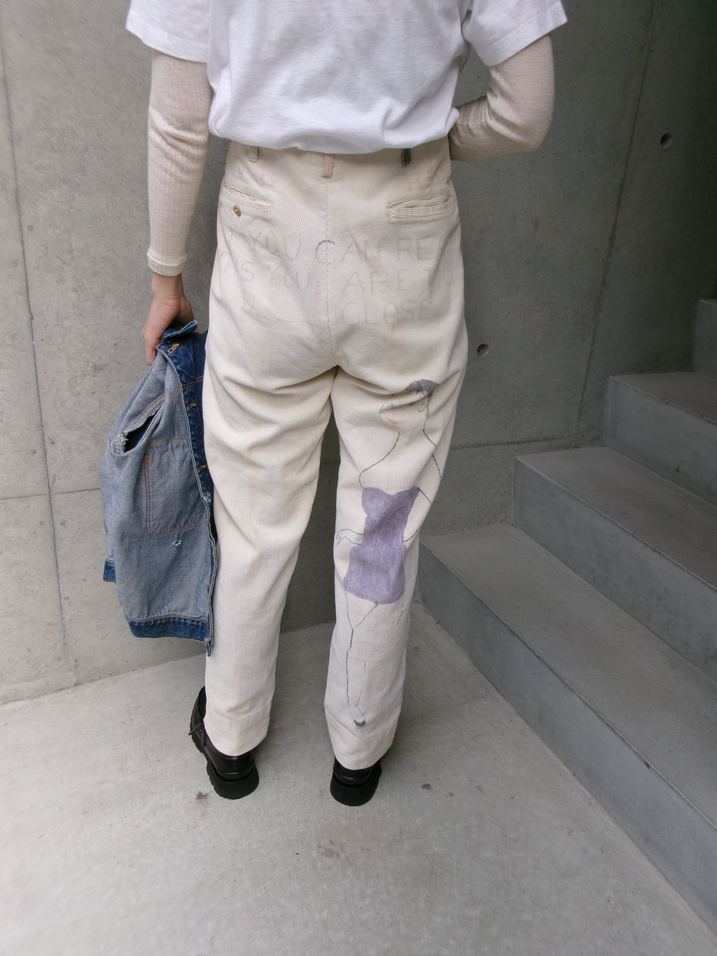 50s painted senior corduroy memorial pants
