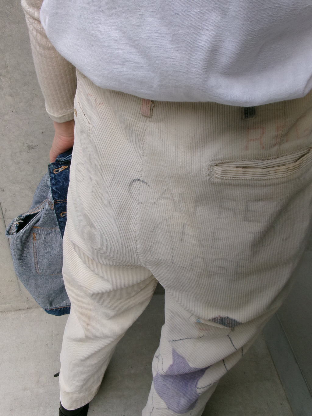 50s painted senior corduroy memorial pants