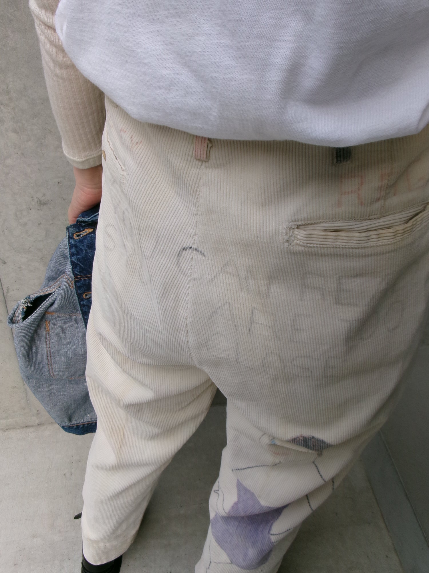 50s painted senior corduroy memorial pants