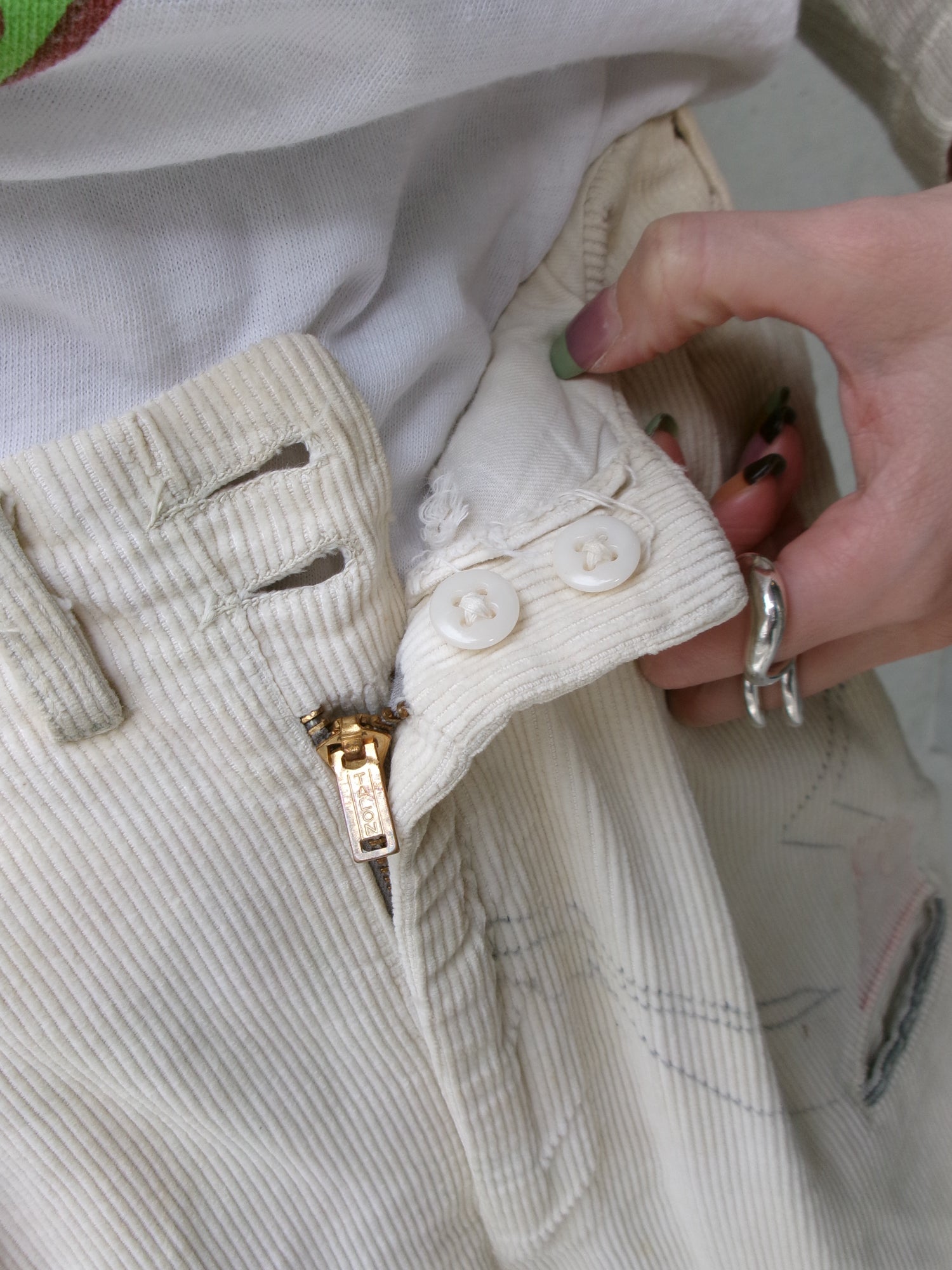 50s painted senior corduroy memorial pants