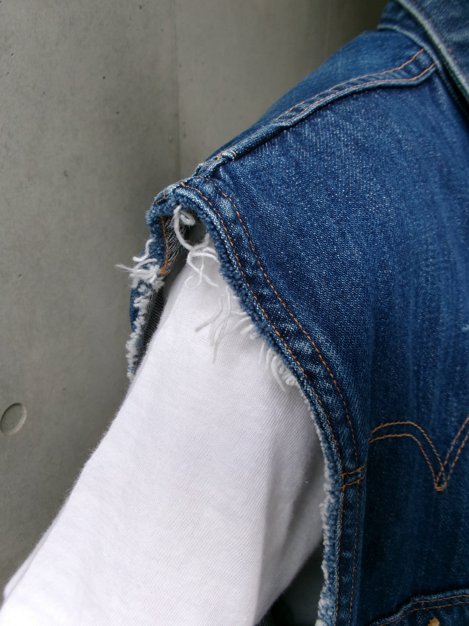 50s K-ALLS denim cut off vest