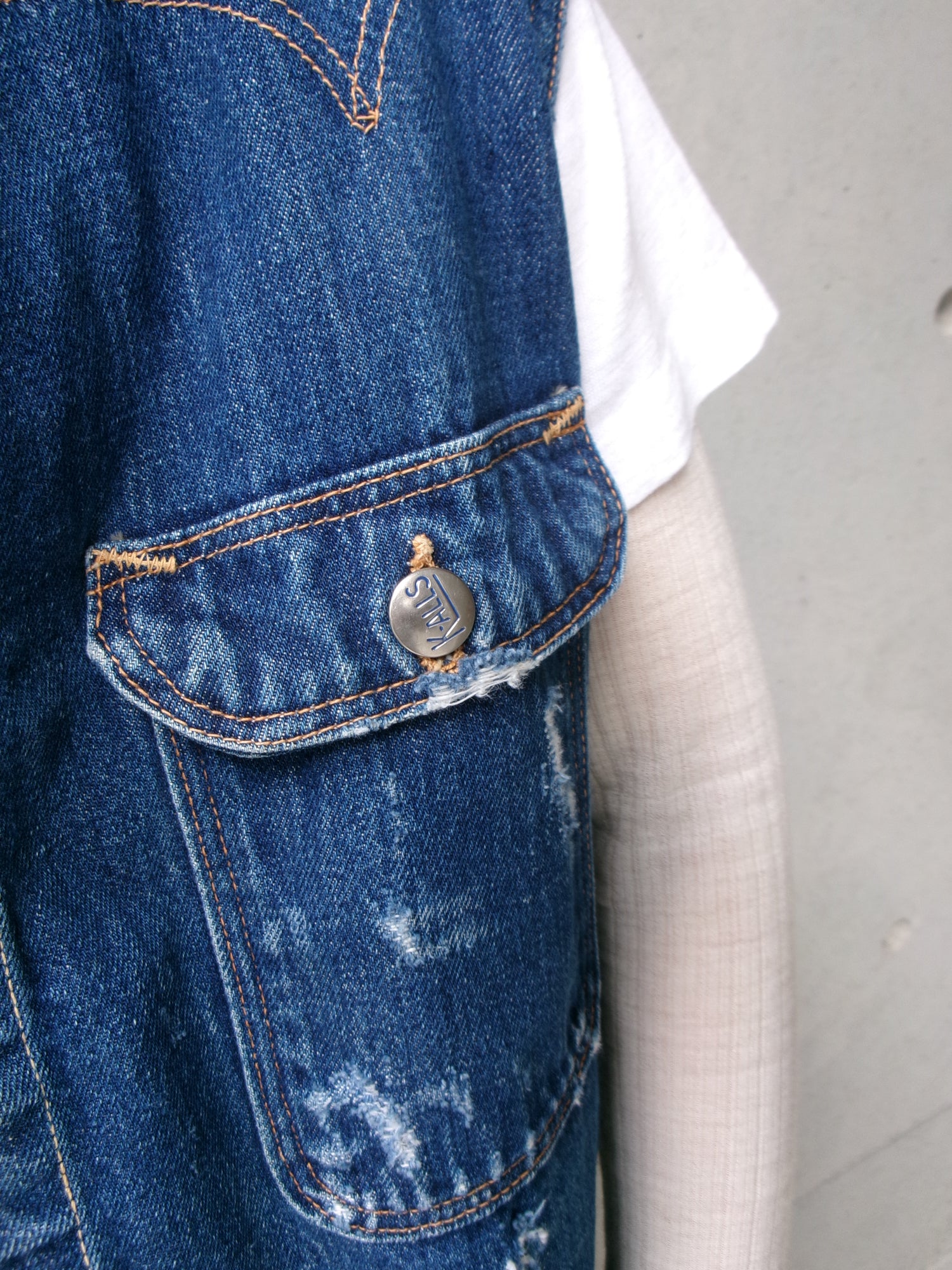 50s K-ALLS denim cut off vest