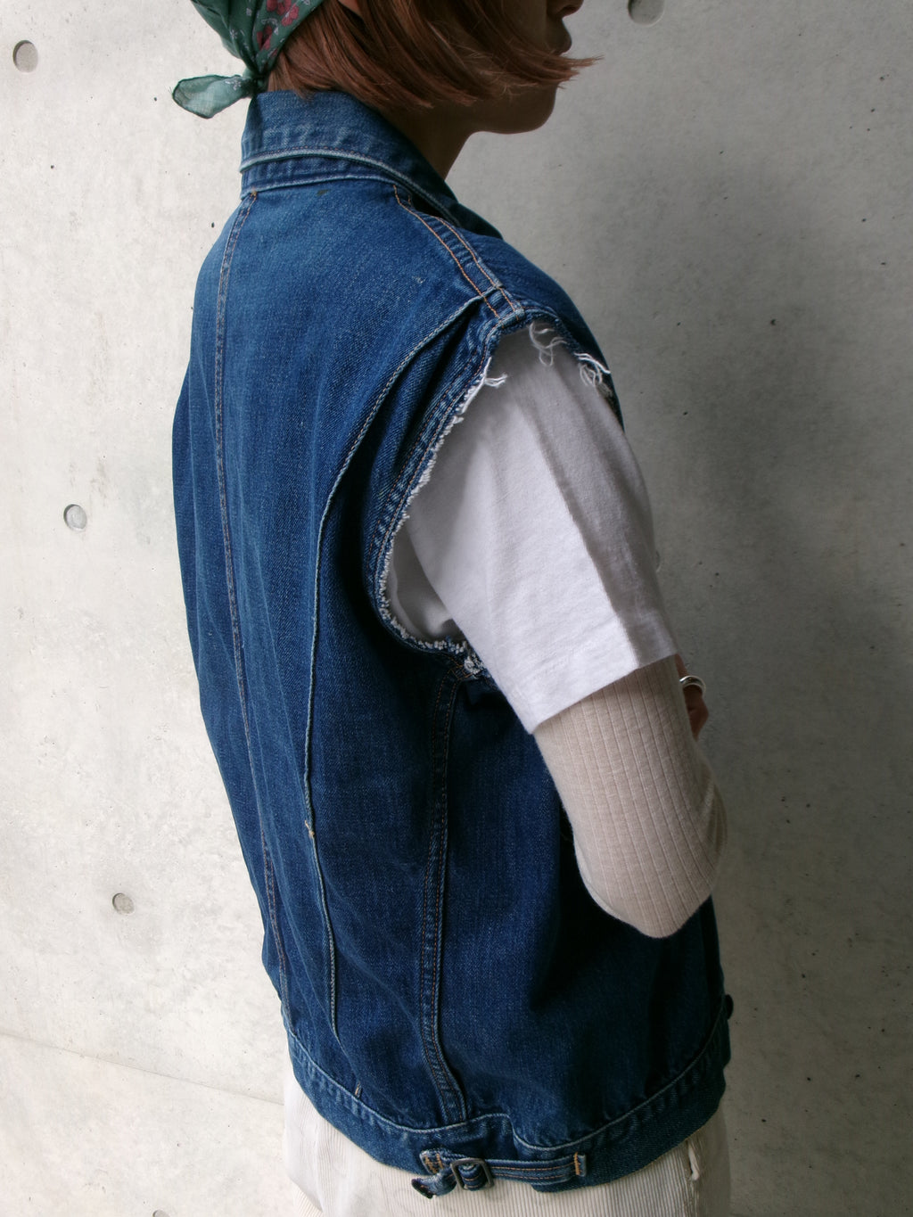50s K-ALLS denim cut off vest
