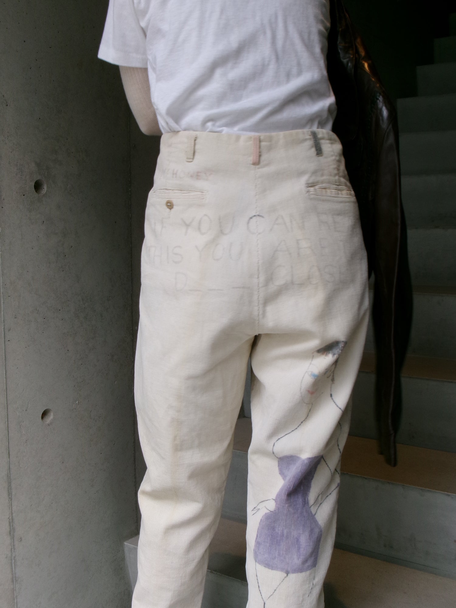 50s painted senior corduroy memorial pants
