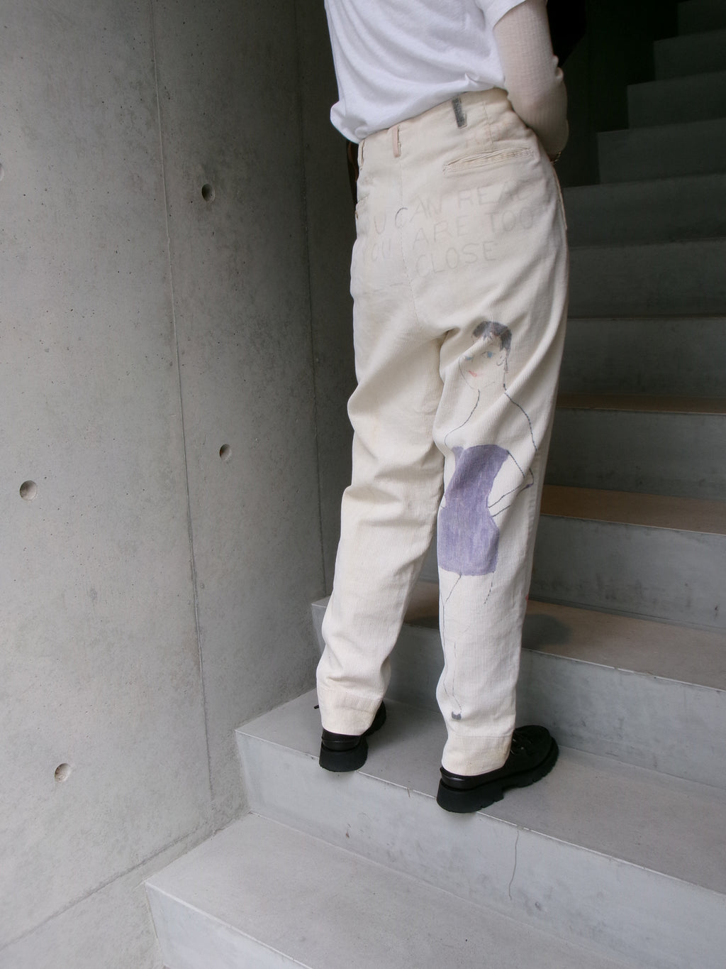50s painted senior corduroy memorial pants