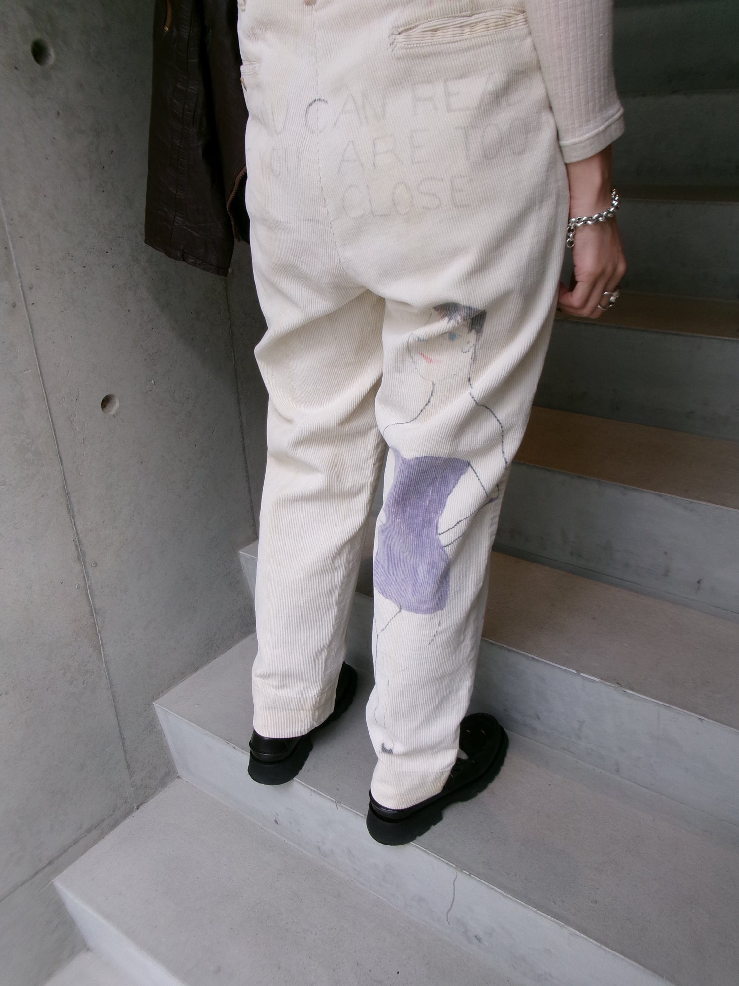 50s painted senior corduroy memorial pants