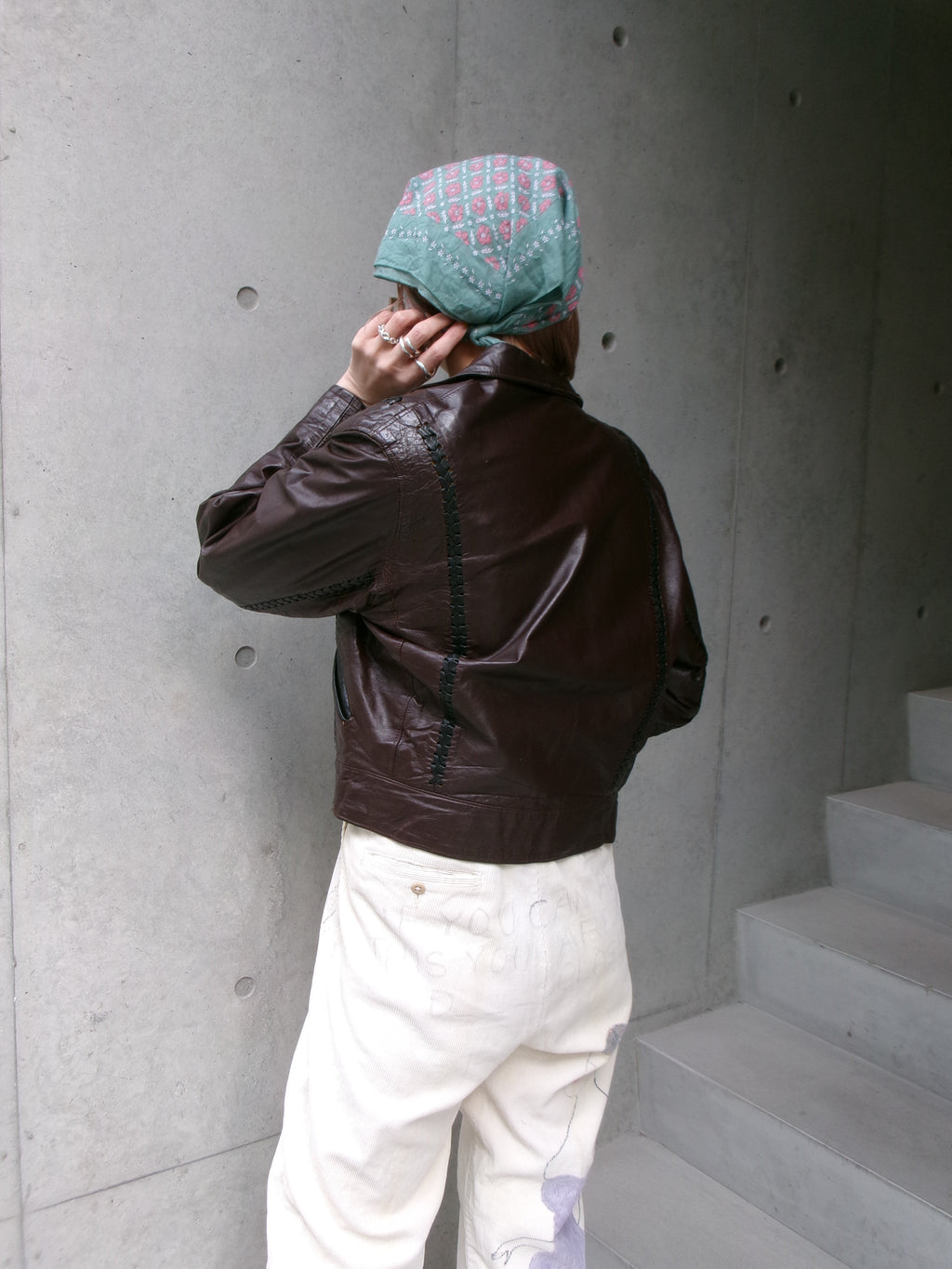 70s leather glam jacket