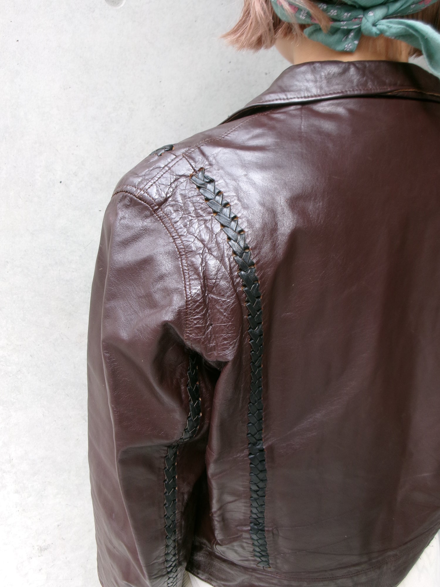 70s leather glam jacket