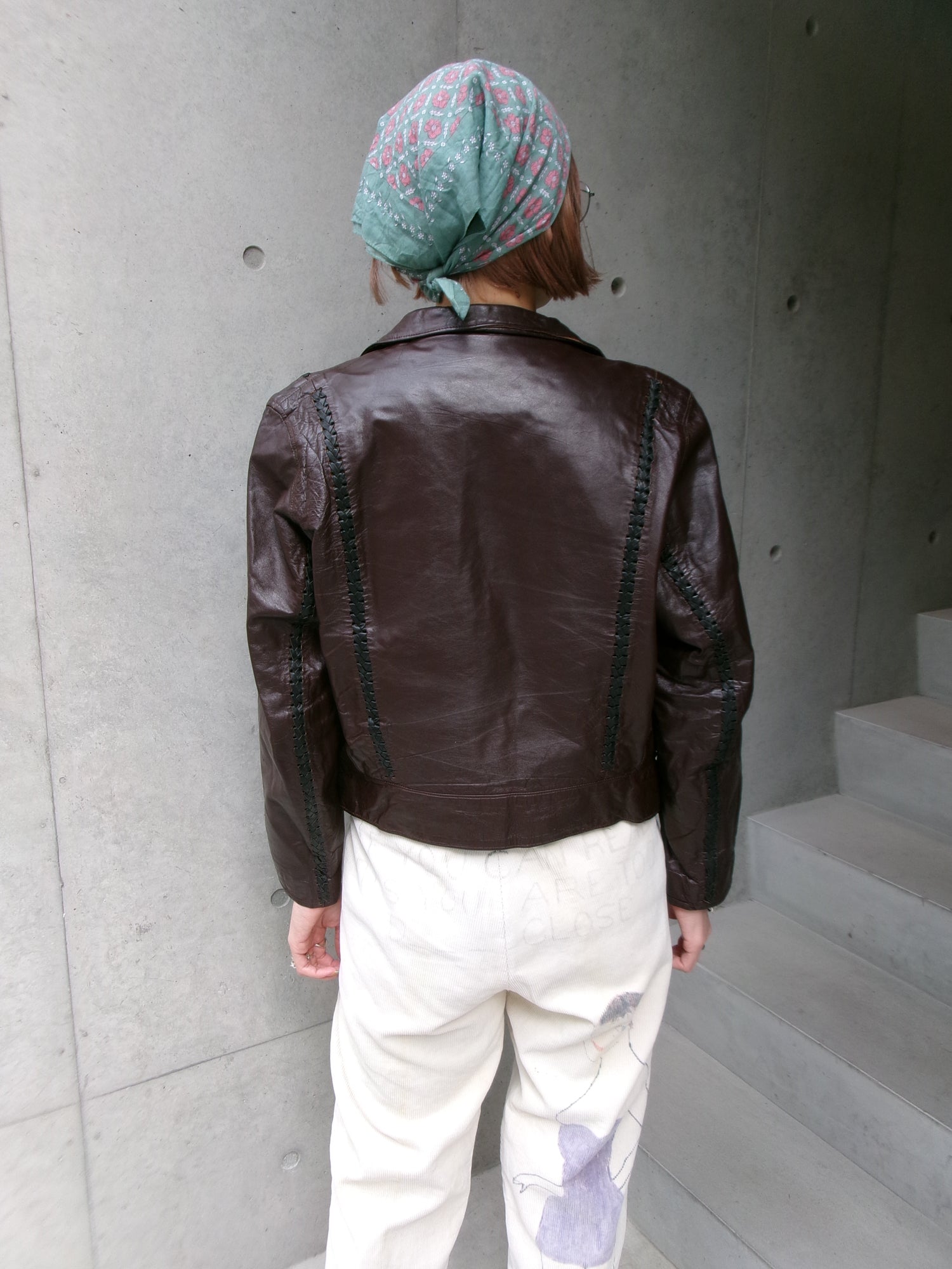 70s leather glam jacket