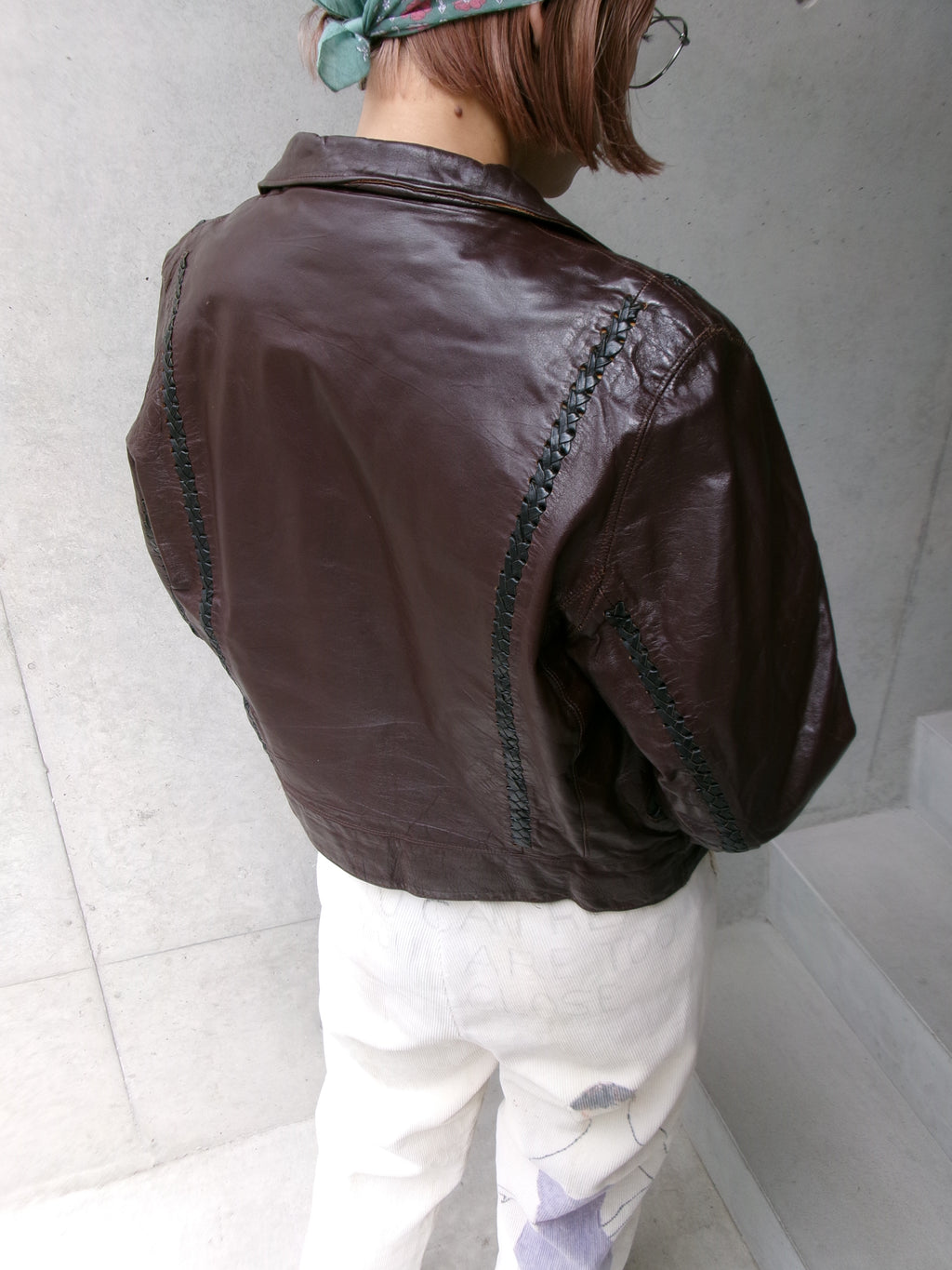 70s leather glam jacket