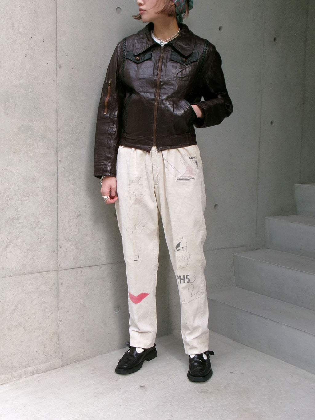 50s painted senior corduroy memorial pants