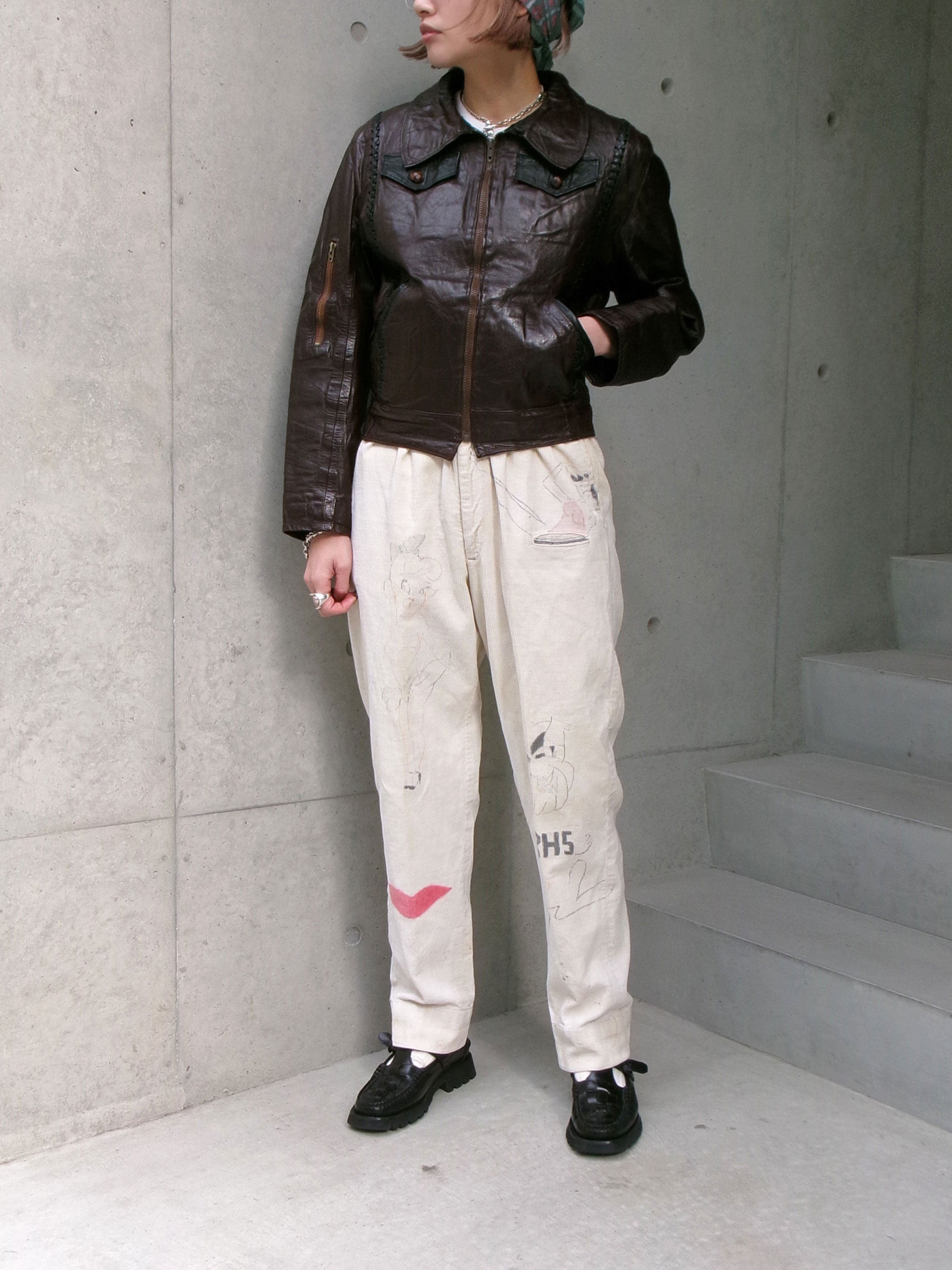 50s painted senior corduroy memorial pants