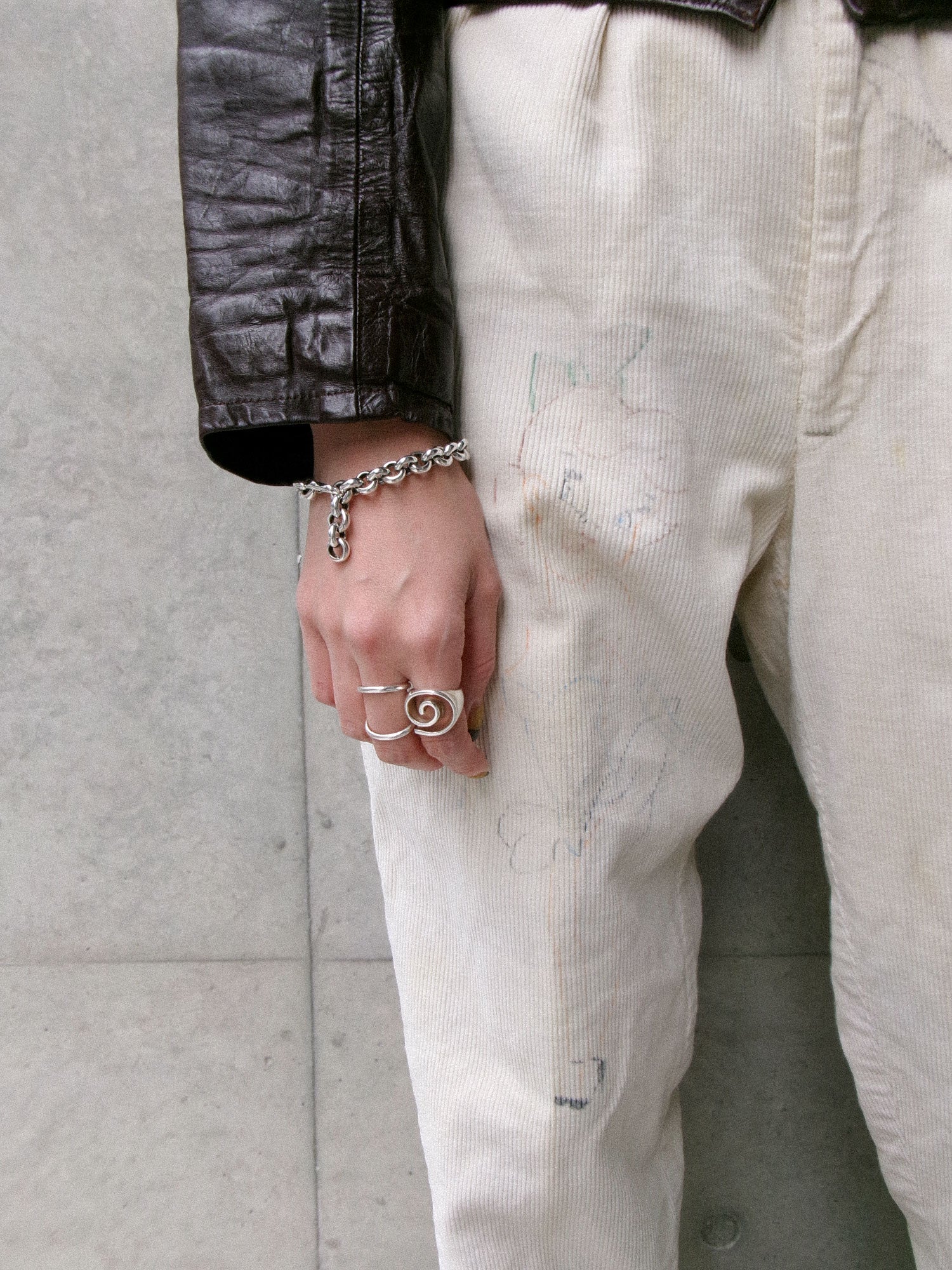 50s painted senior corduroy memorial pants