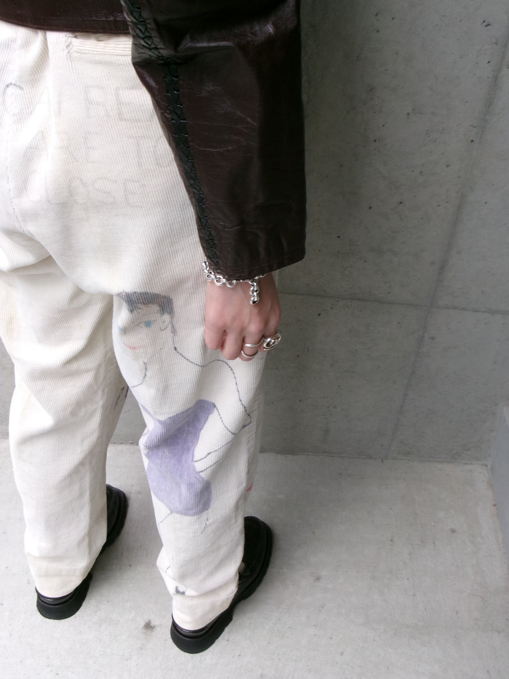 50s painted senior corduroy memorial pants