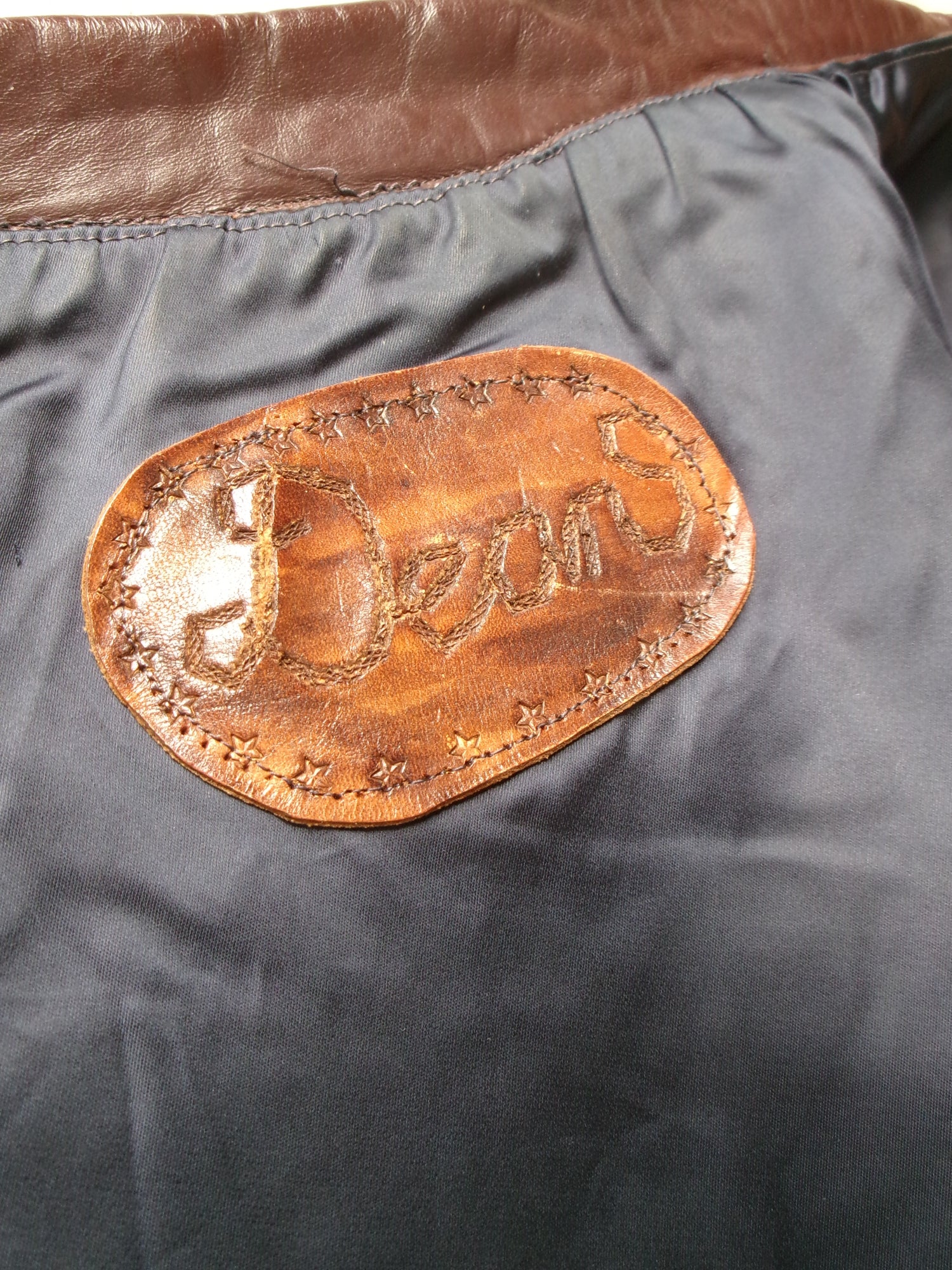 70s leather glam jacket