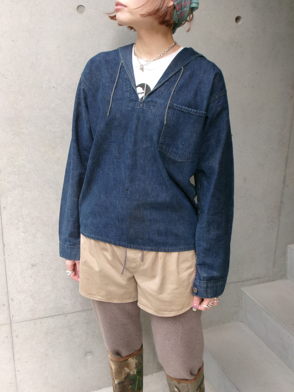 20s US navy sailor collar shirt