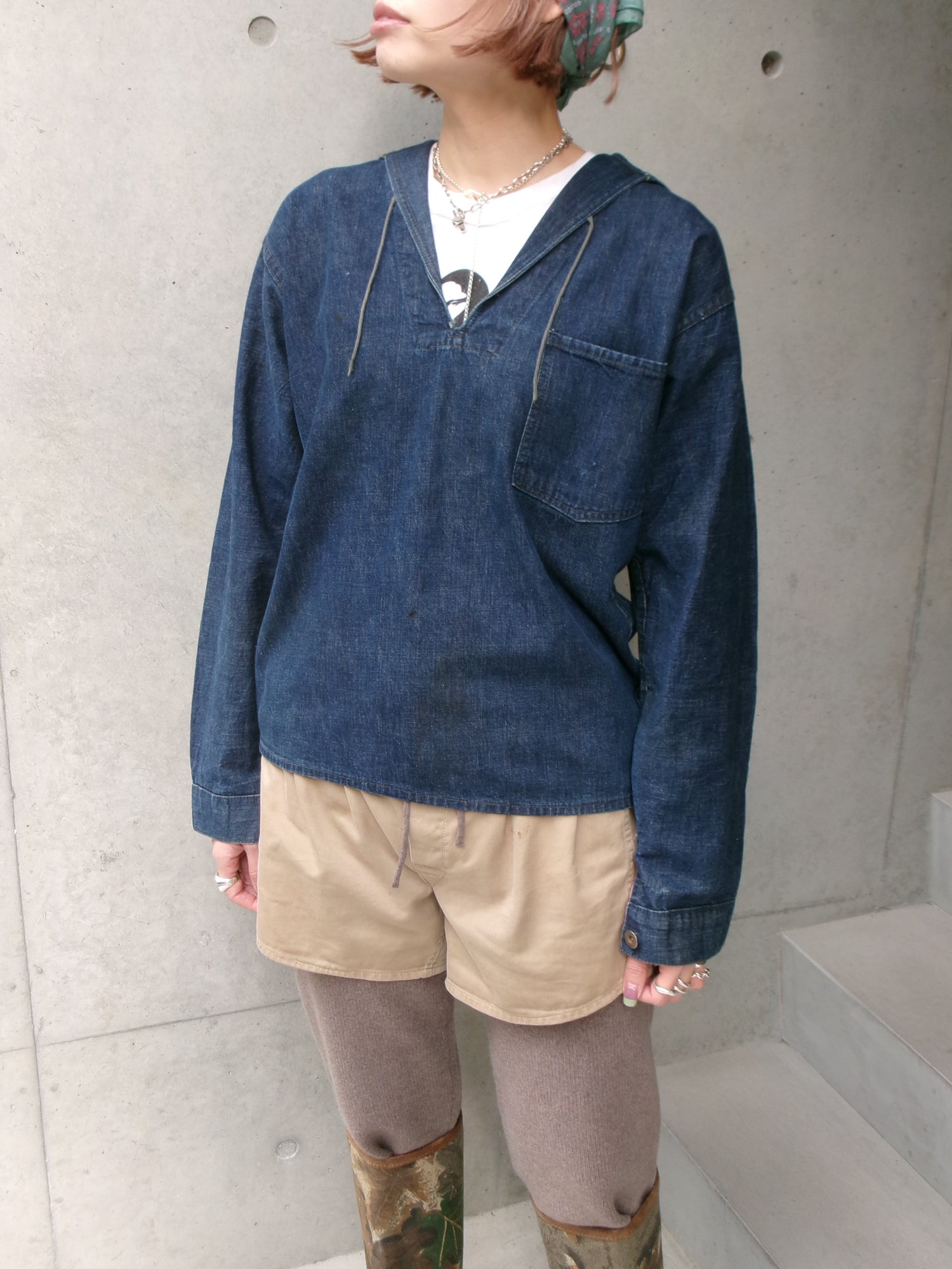 20s US navy sailor collar shirt