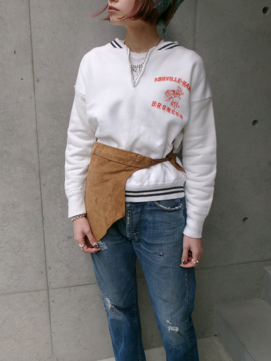 60s line zip sweat shirt