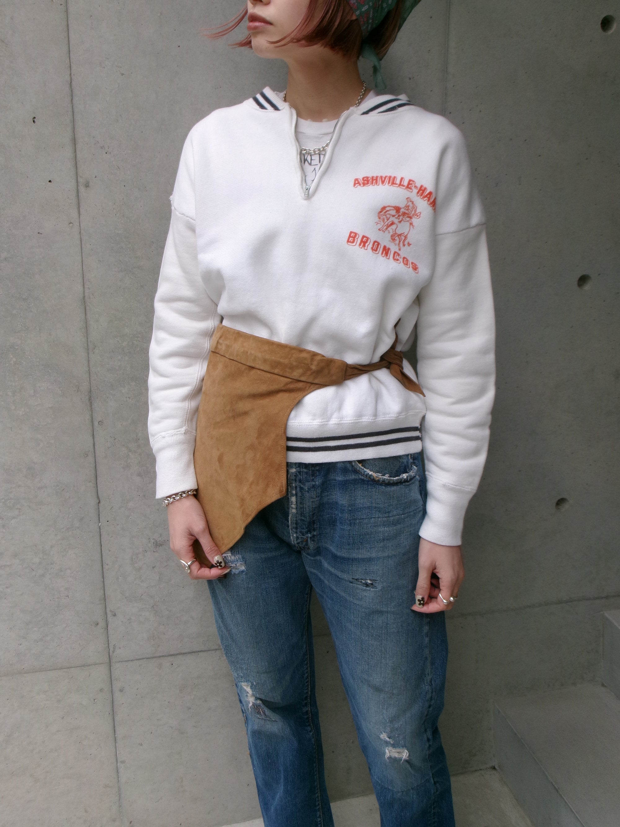 60s line zip sweat shirt