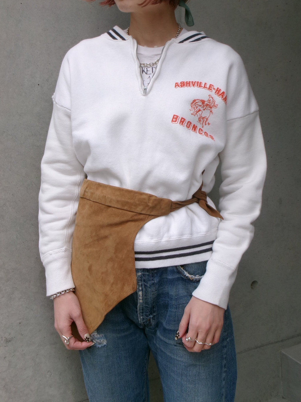 60s line zip sweat shirt