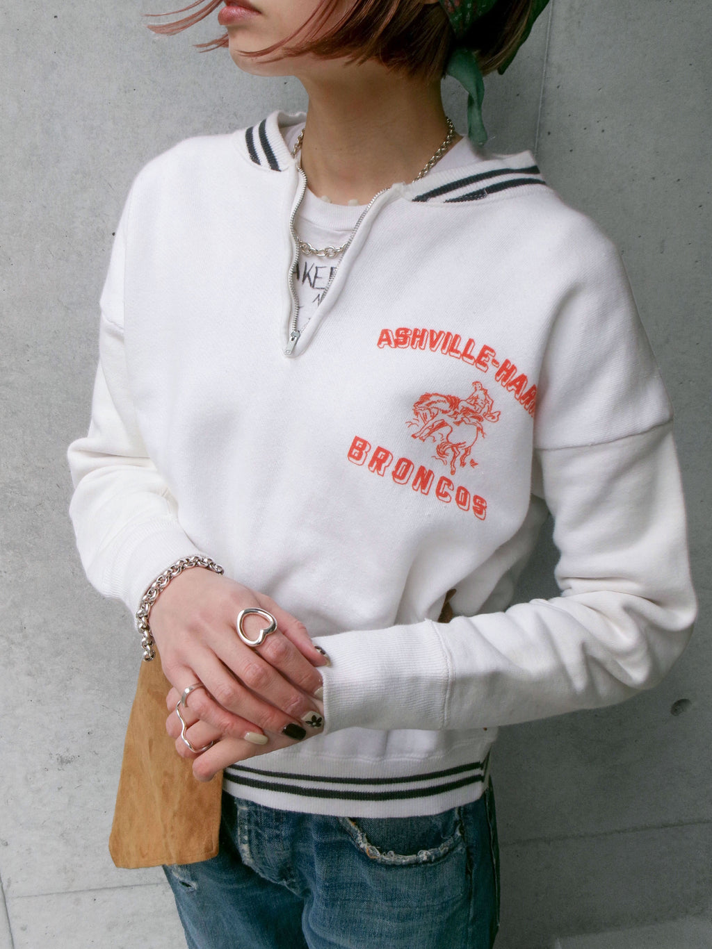 60s line zip sweat shirt