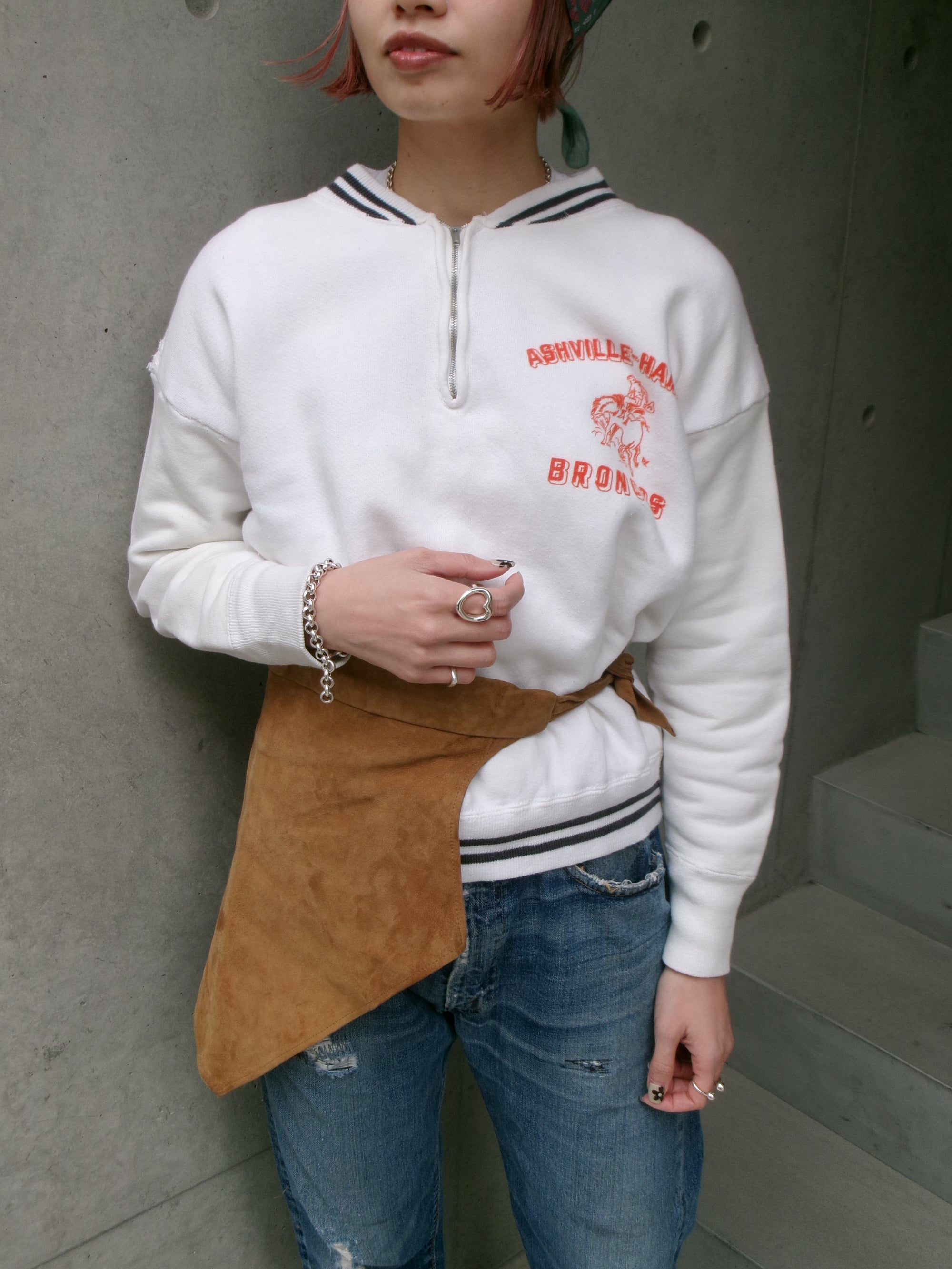 60s line zip sweat shirt