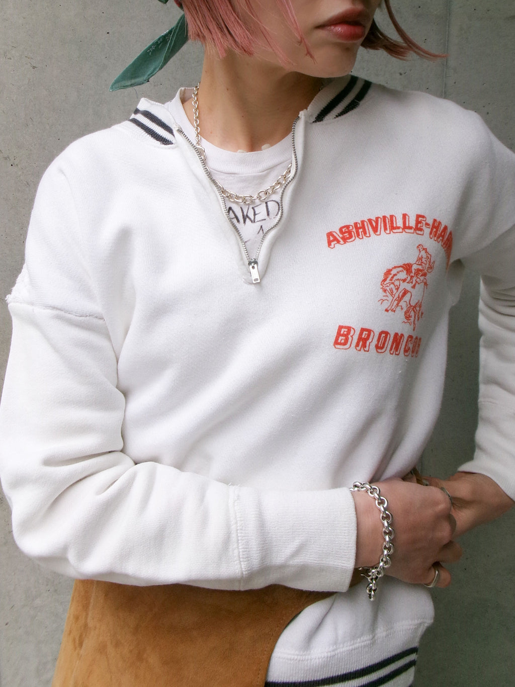 60s line zip sweat shirt