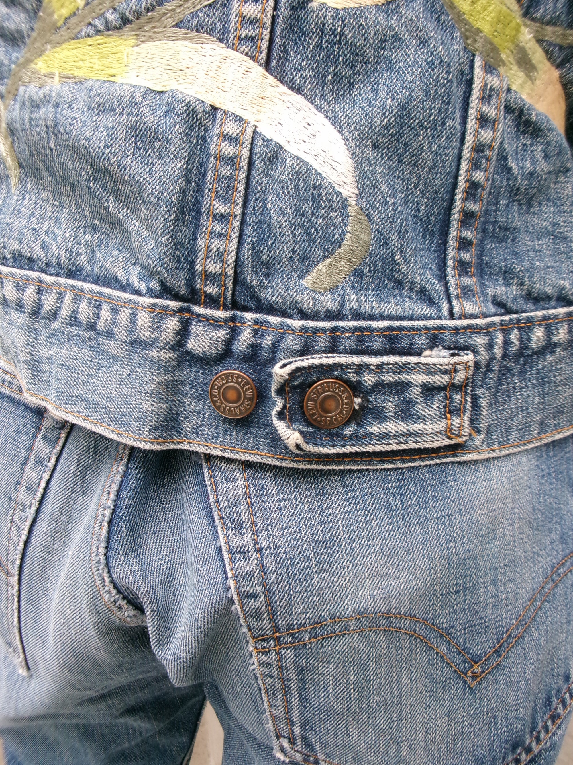 70s Levis 70505 flower embroidery denim  jacket