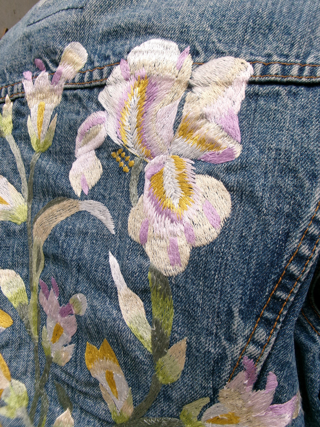 70s Levis 70505 flower embroidery denim  jacket