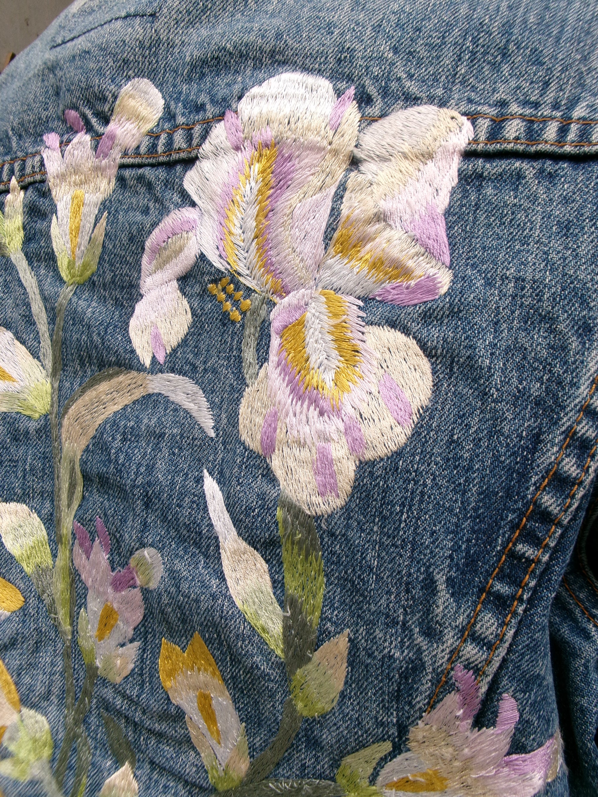 70s Levis 70505 flower embroidery denim  jacket
