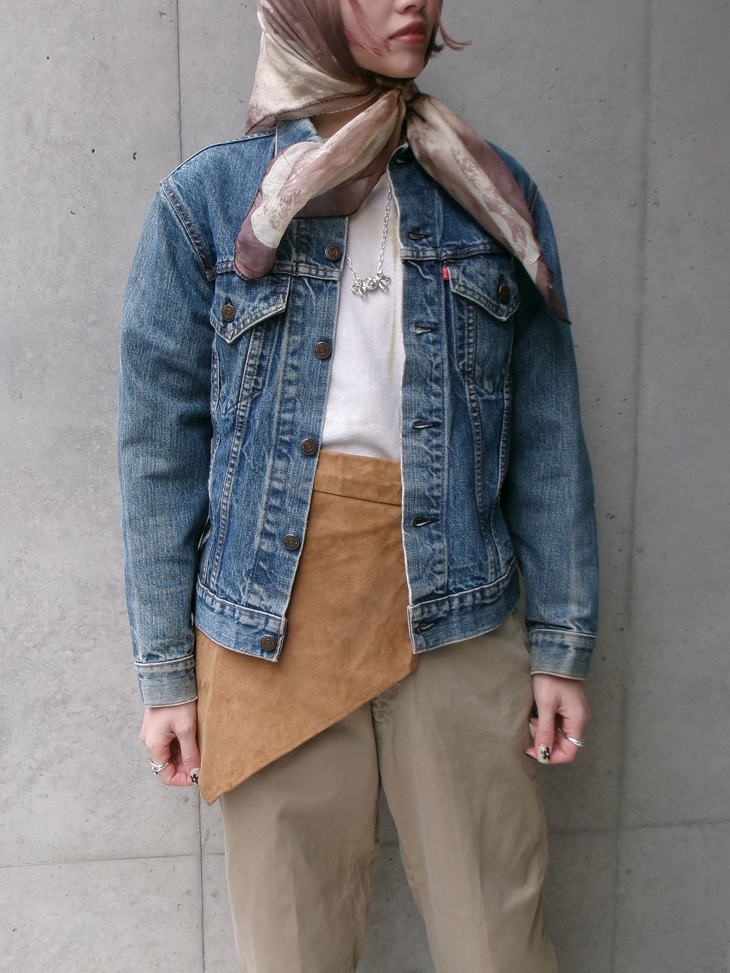 70s Levis 70505 flower embroidery denim  jacket