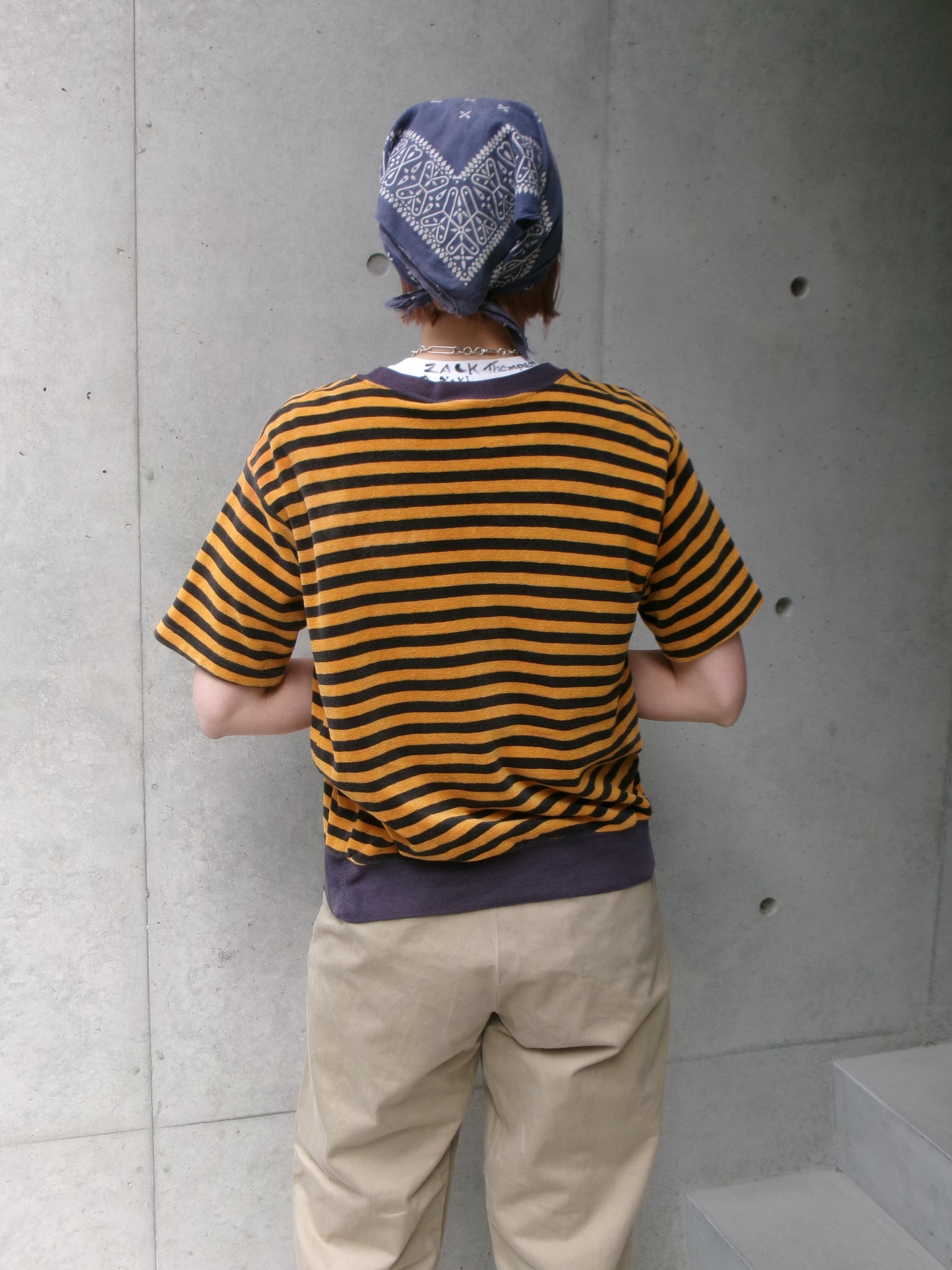 50s pile border Tee
