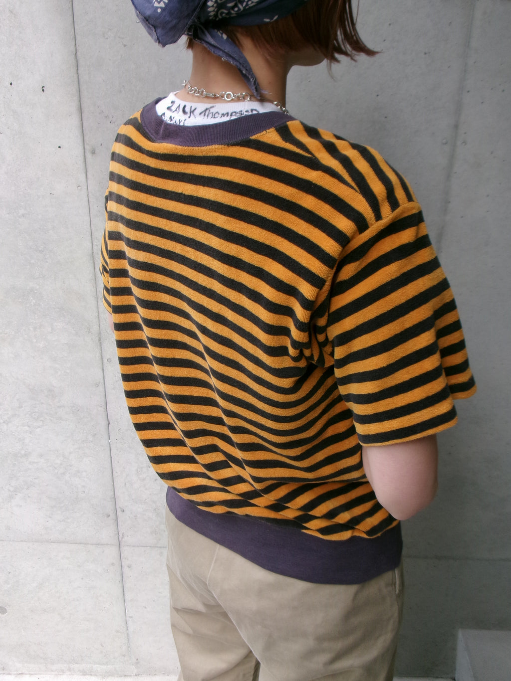50s pile border Tee