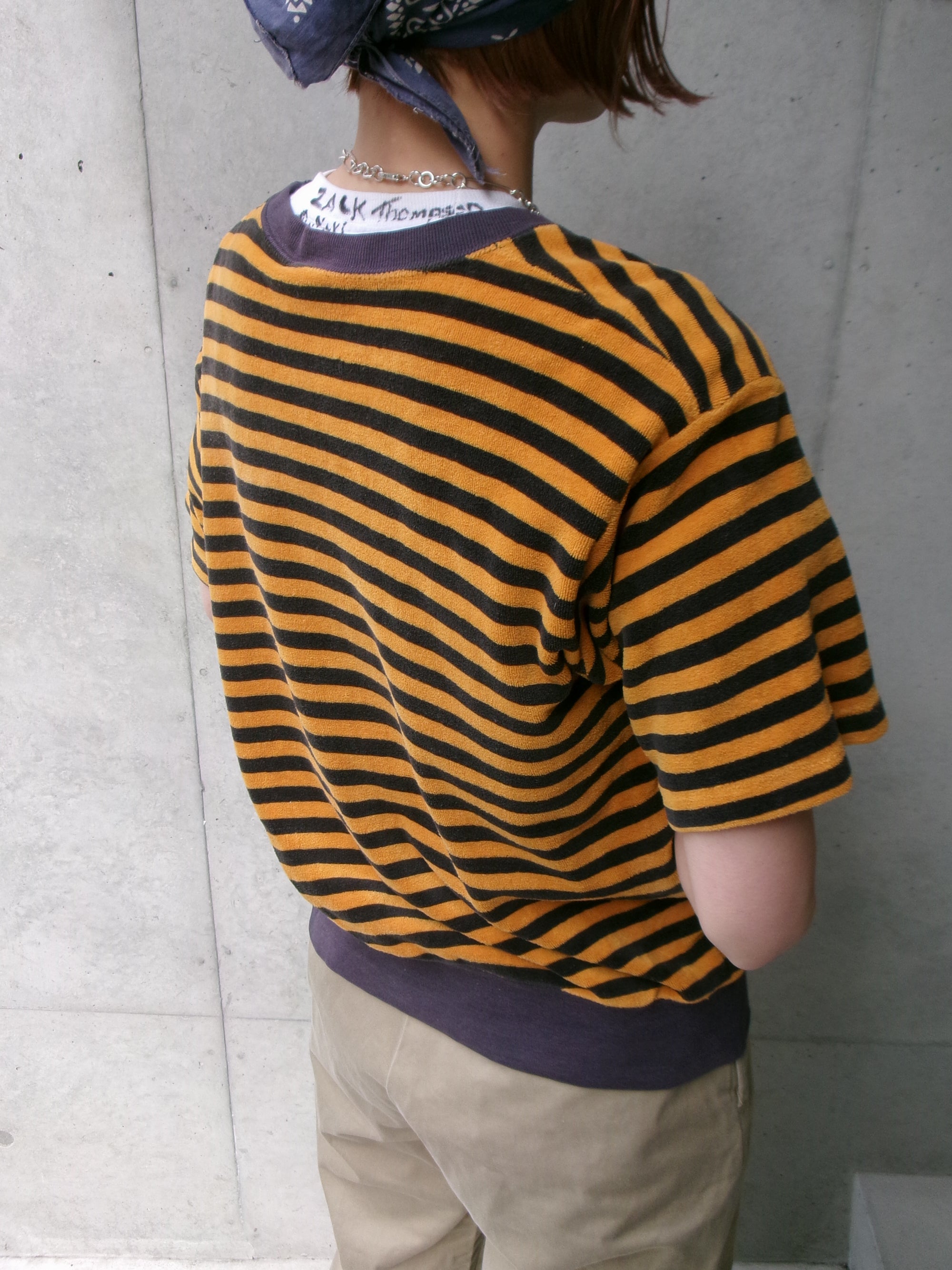 50s pile border Tee