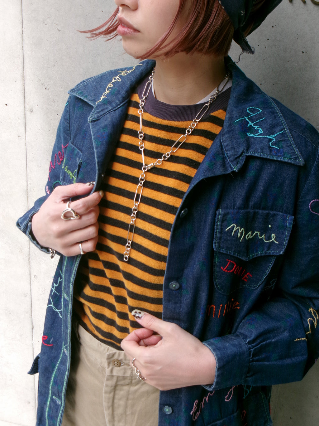 50s pile border Tee