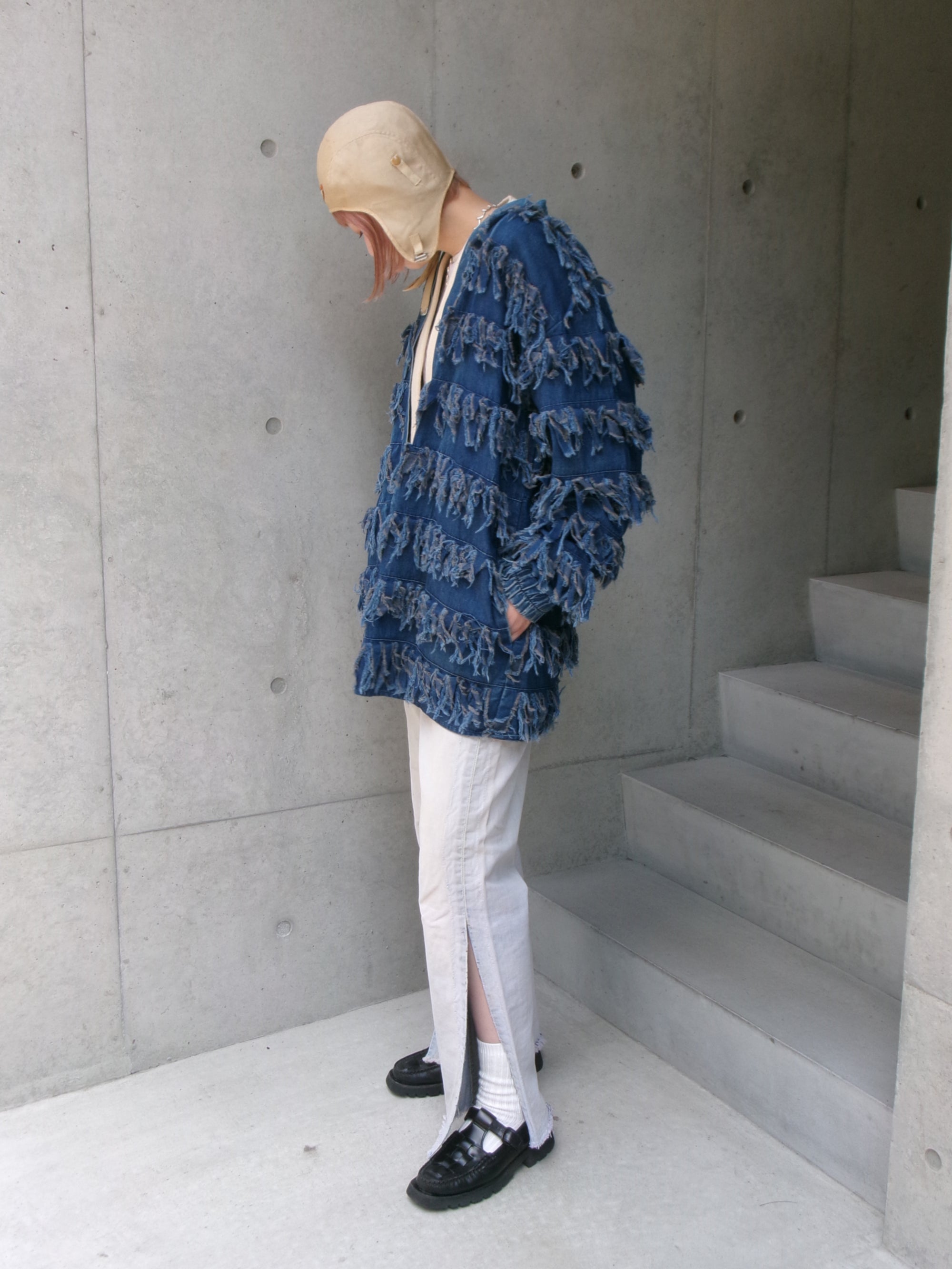 80s fringe denim jacket