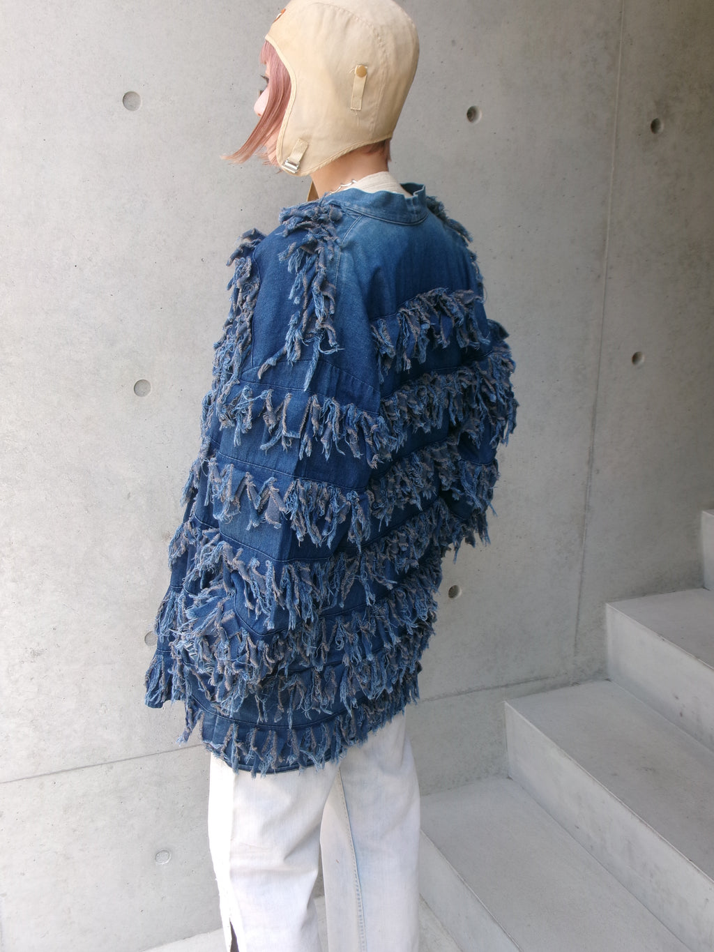 80s fringe denim jacket